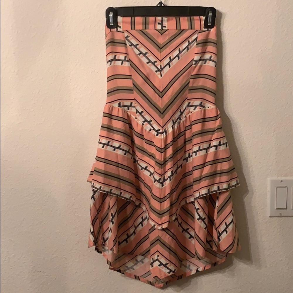Kimchi Blue peach striped summer dress, Medium